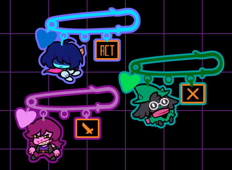 deltarune charm pins
