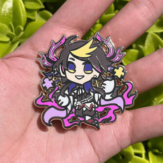 shu yamino enamel pin